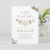 Baby It's Cold Outside Winter Baby Shower 招待状 (スタンド正面)