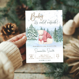 Baby It's Cold Outside Winter Baby Shower 招待状