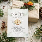Baby Its Cold Outside Winter Baby Shower Cute Fox 招待状