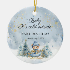 Baby It's Cold Outside Winter Baby Shower Gifts セラミックオーナメント