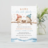 Baby it's cold outside, Winter Baby Shower Invitat 招待状 (スタンド正面)