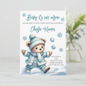 "Baby It's Cold Outside" Winter Baby Shower Invite 招待状 (スタンド正面)