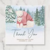 Baby It's Cold Outside Winter Baby Shower Square フェイバータグ (正面)