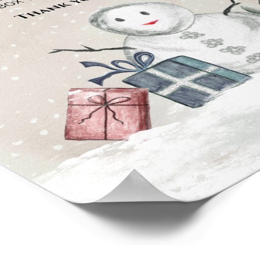 Baby it's cold outside winter diaper raffle  ポスター (角)