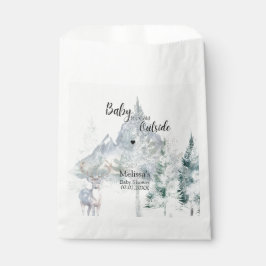 Baby Its Cold Outside Winter Evergreen Baby Shower フェイバーバッグ