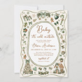 Baby it's Cold Outside Winter Neutral Baby Shower 招待状 (正面)