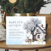 Baby Its Cold Outside Winter wonderland Baby Showe 招待状