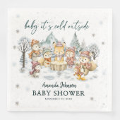 Baby Its Cold Outside Winter Woodland Baby Shower (正面)