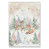 Baby It's Cold Outside Winter Woodland Baby Shower テーブルナンバー (裏面)