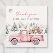 Baby It's Cold Outside Winter Woodland Baby Shower フェイバータグ (正面)