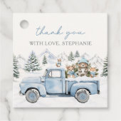 Baby It's Cold Outside Winter Woodland Baby Shower フェイバータグ (正面)