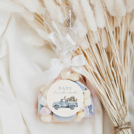 Baby It's Cold Outside Winter Woodland Baby Shower ラウンドシール