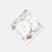 Baby It's Cold Outside Woodland Baby Shower  スタンダードカクテルナプキン (角)