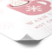 Baby It's Cold Pink Hot Chocolate Bar Sign ポスター (角)