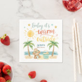 Baby It's Warm Outside Beach Baby Shower スタンダードカクテルナプキン (インサイチュ)