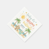 Baby It's Warm Outside Beach Baby Shower スタンダードカクテルナプキン (角)