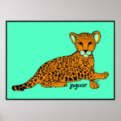 Baby Jaguar Print ポスター (正面)