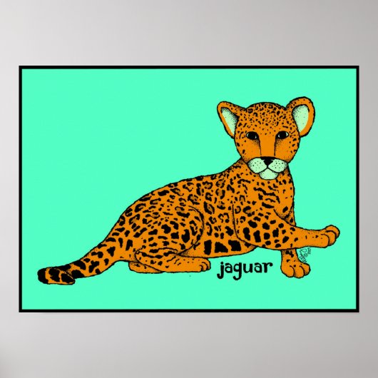 Baby Jaguar Print ポスター (正面)