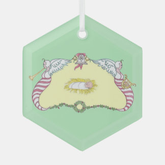 Baby Jesus Cartouche ガラスオーナメント