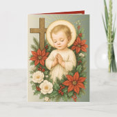 Baby Jesus Catholic Christmas Photo  シーズンカード (正面)