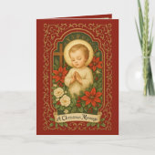 Baby Jesus Catholic Christmas Photo  シーズンカード (正面)
