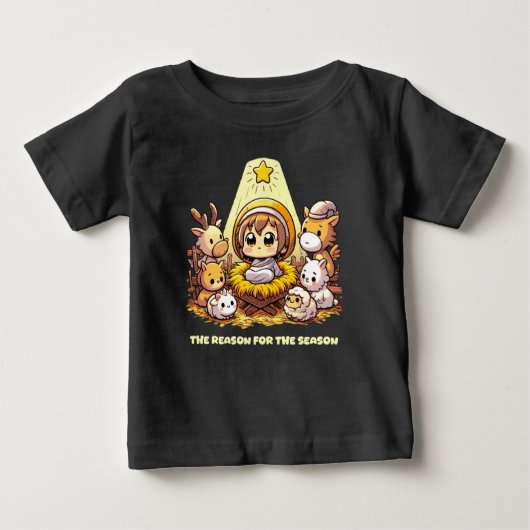 Baby Jesus: Chibi Nativity ベビーTシャツ (正面)