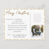 Baby Jesus in the Manger Nativity Scene Photo シーズンポストカード (裏面)