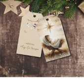 Baby Jesus Non Photo Watercolor Christmas シーズンカード