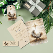 Baby Jesus Non Photo Watercolor Christmas シーズンポストカード