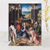 Baby Jesus with the Maji Christmas greeting カード (黄色い花)