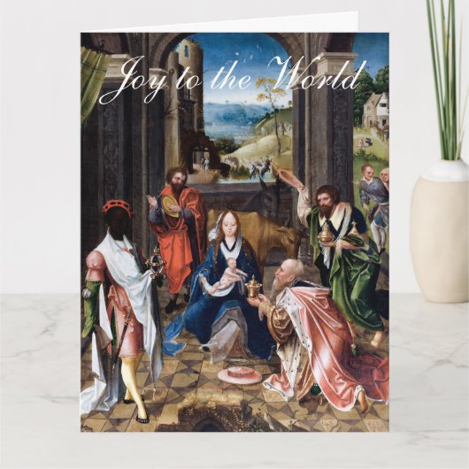 Baby Jesus with the Maji Christmas greeting カード (正面)