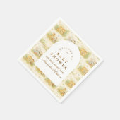 Baby Jungle Animals Baby Shower スタンダードカクテルナプキン (角)