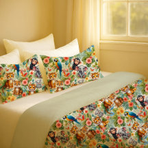 Baby Jungle Animals Tropical Nursery Pillowcase