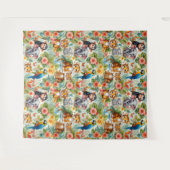 Baby Jungle Animals Tropical Nursery Tapestry タペストリー (正面(横))