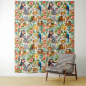 Baby Jungle Animals Tropical Nursery Tapestry タペストリー (インサイチュ)