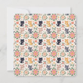 Baby Jungle Cats and Flowers 招待状 (裏面)