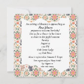 Baby Jungle Cats and Flowers 招待状 (正面)