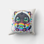 Baby Kat Lym Cute Rainbow Cat クッション (裏面)