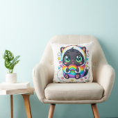 Baby Kat Lym Cute Rainbow Cat クッション (椅子)