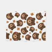 baby kawaii bear フリースブランケット (正面(横))