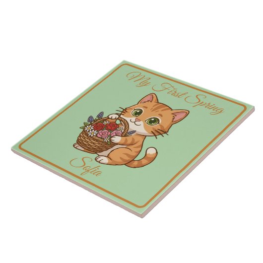 Baby Keepsake | Copper Gold Spring Ca タイル (側面)