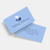 Baby Koala Babysitter Business Card Blue Tropical 名刺
