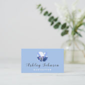 Baby Koala Babysitter Business Card Blue Tropical 名刺 (スタンド正面)