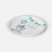 Baby Koala Balloon Party Flag Birthday ペーパープレート (アングル)