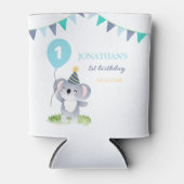 Baby Koala Balloon Party Flag Birthday 缶クーラー (正面)