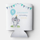 Baby Koala Balloon Party Flag Birthday 缶クーラー (裏面)