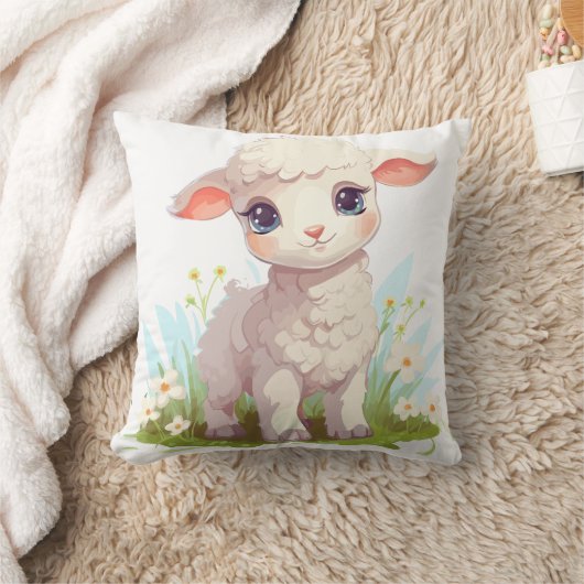 Baby lamb クッション (ブランケット)
