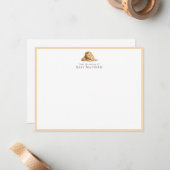 Baby Lion Nursery Flat Note Card ノートカード (正面/裏面インサイチュ)