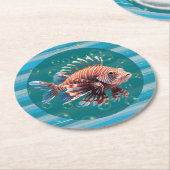 Baby Lionfish Paper Coasters ラウンドペーパーコースター (アングル)
