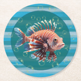 Baby Lionfish Paper Coasters ラウンドペーパーコースター